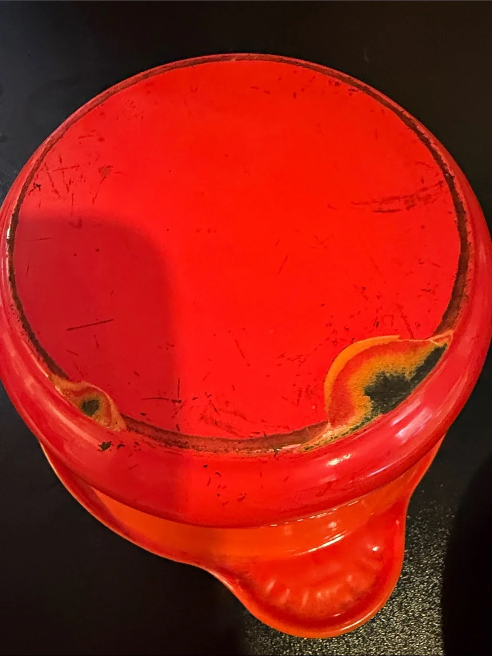 Le Creuset Flame Enameled Cast Iron saucepan with Lid